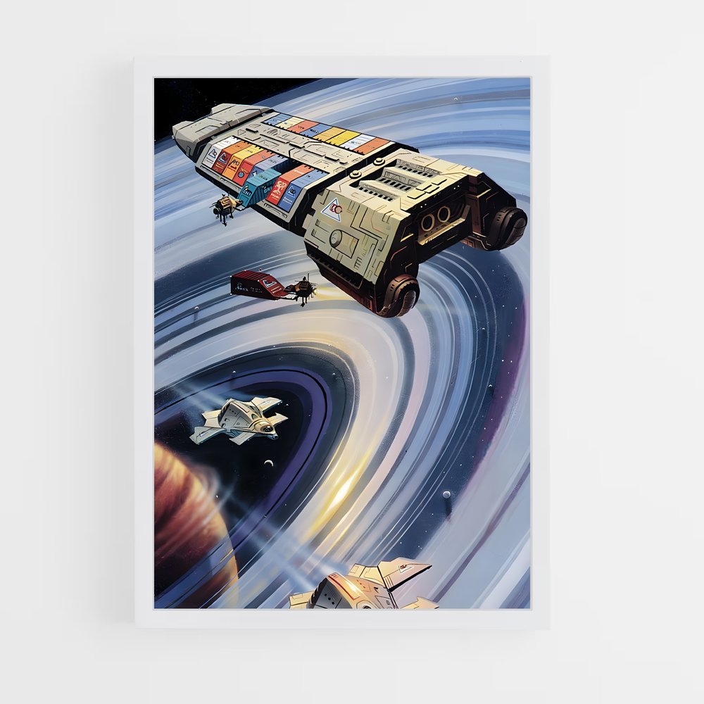 Poster La Station des Étoiles – affiche Art spatial (vue 3)